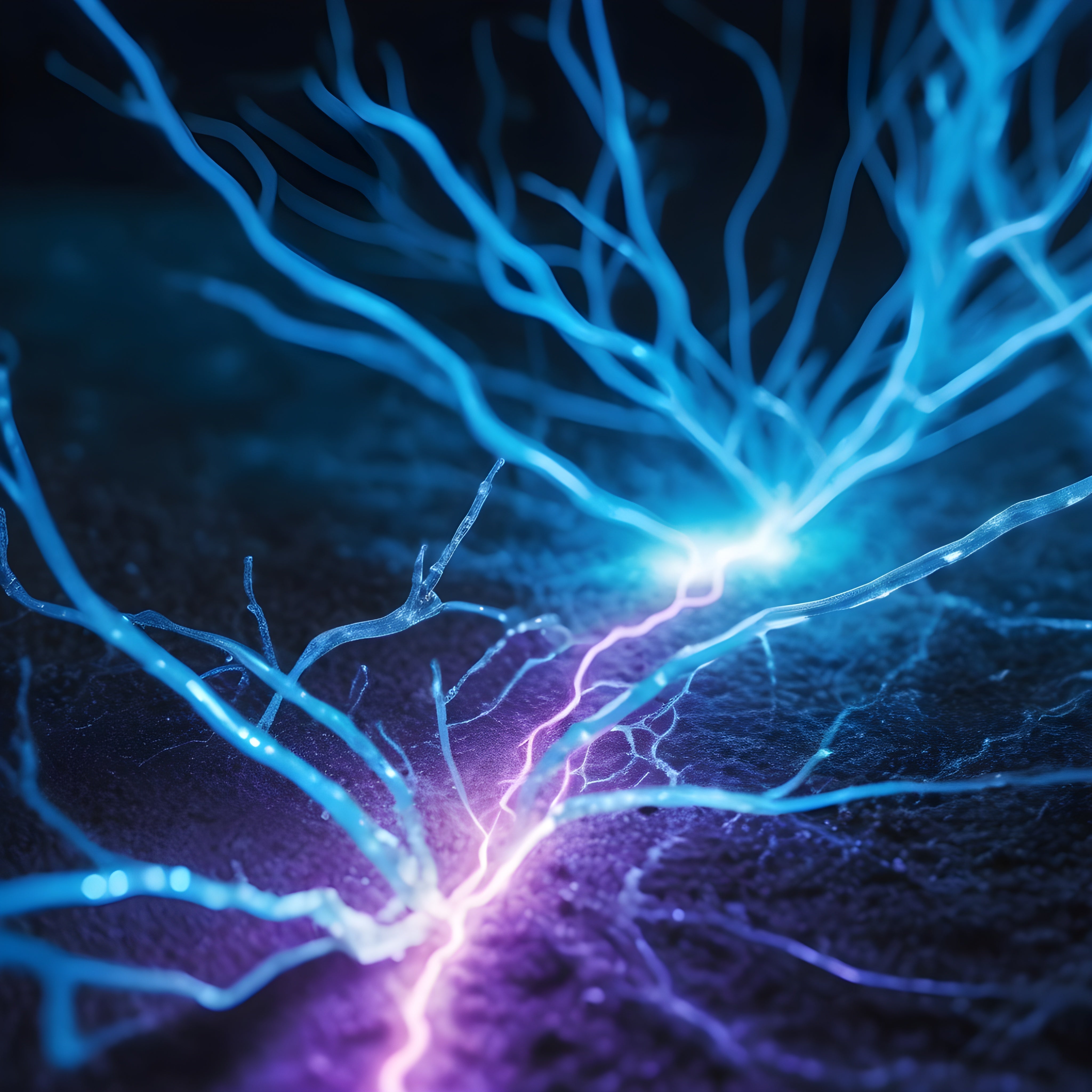 Close-up of vibrant lightning bolts symbolizing neural networks, influenced by Nitric Oxide Activators, promoting brain function and vitality.